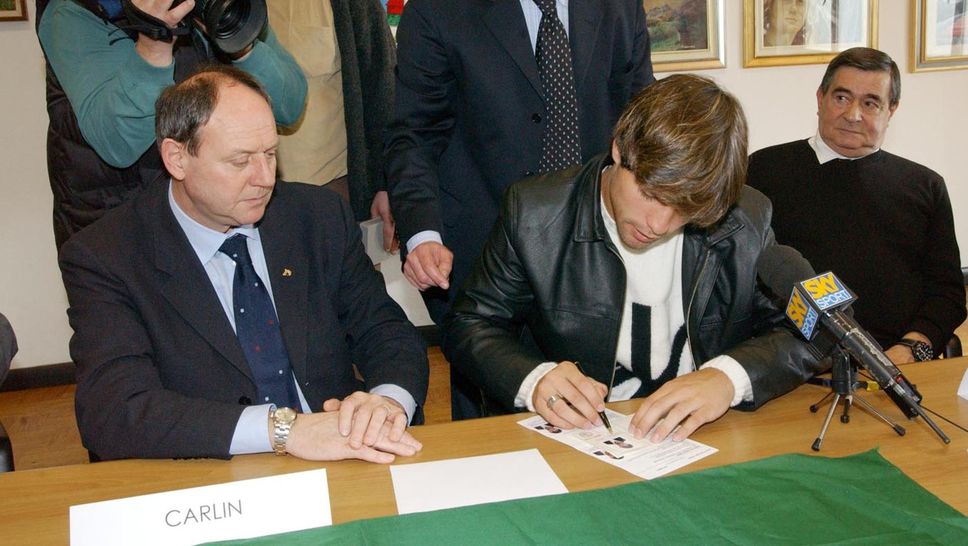 Diego nel 2004 con l’allora sindaco di Sant’Angelo Giuseppe Carlin