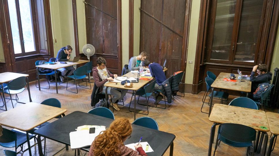L’aula studi che nel piano di recupero doveva essere riqualificata