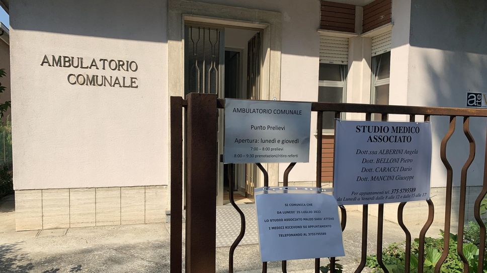 L’ambulatorio dei quattro medici a Maleo