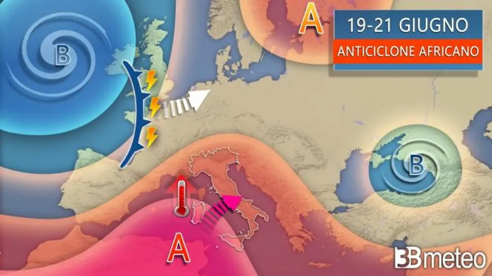 Lo scenario della prossima settimana secondo 3BMeteo