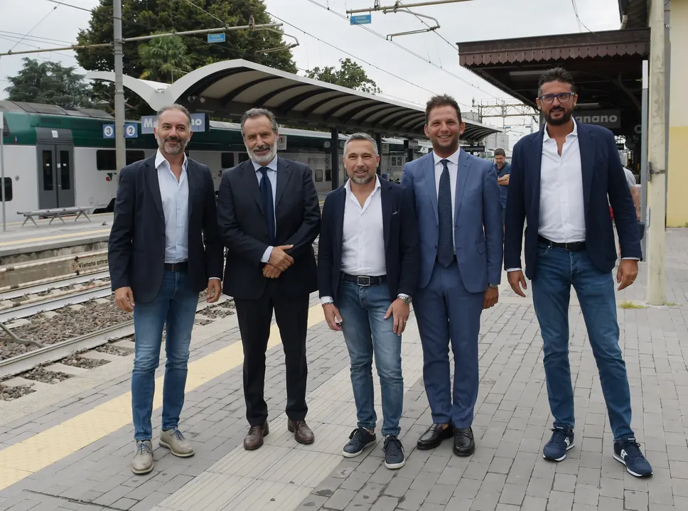L’assessore Lucente con i sindaci Bellomo, Squeri, Segala e l’onorevole Raimondo (Canali)