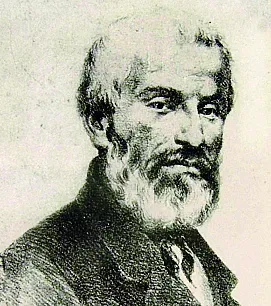 Lodi una immagine giovanile di Paolo Gorini da una litografia di C Ferrari (Lodi Museo Civico)