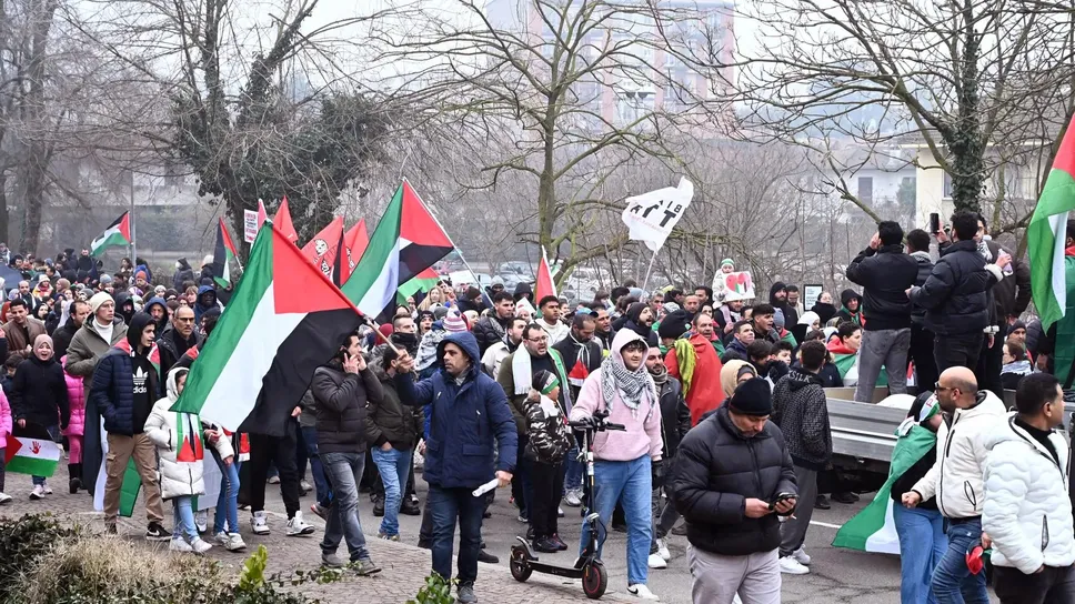 Una delle manifestazioni promosse negli scorsi mesi a Lodi dal Coordinamento per la Palestina