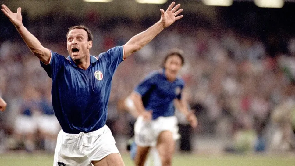 L’esultanza i Totò Schillaci a Italia 90