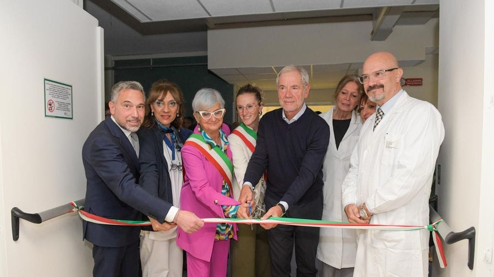 L’inaugurazione stamattina del nuovo blocco parto al Predabissi (Canali)