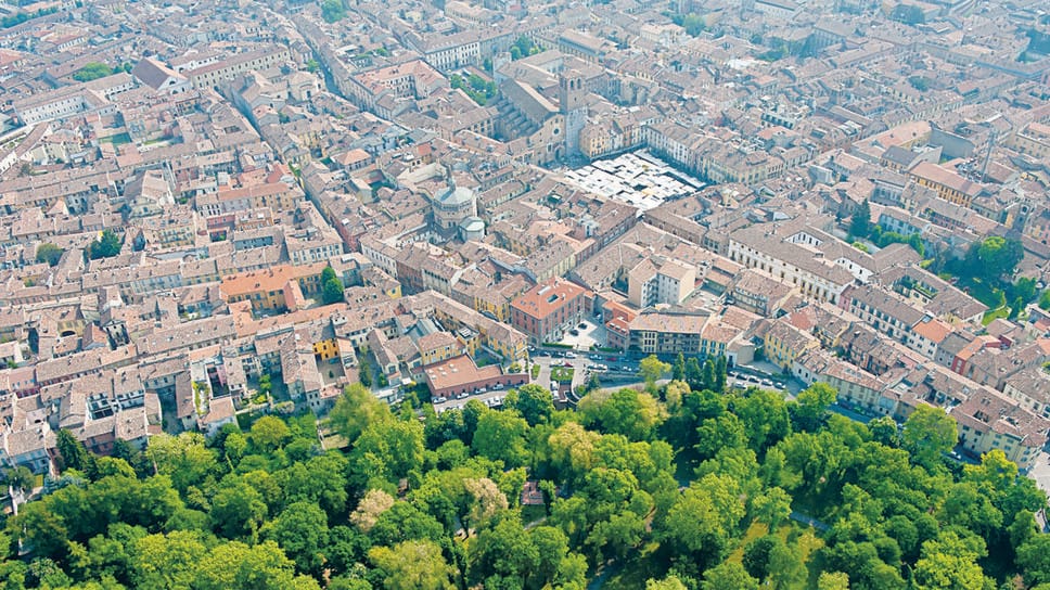 Una veduta aerea di Lodi