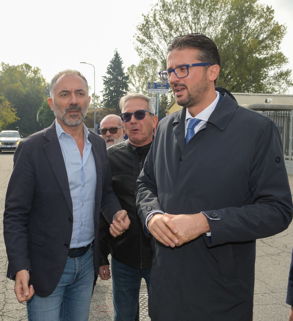Il sindaco Vito Bellomo e l’on. Fabio Raimondo che preannuncia un’interrogazione parlamentare