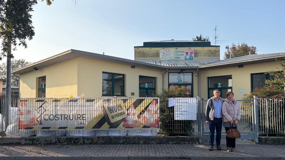 Il cantiere per la nuova mensa (Cuti) Il cantiere per la nuova mensa (Cuti)