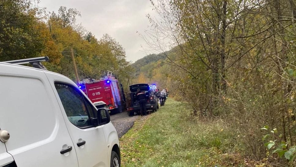 Il luogo dell’incidente nei boschi di Gropparello Il luogo dell’incidente nei boschi di Gropparello