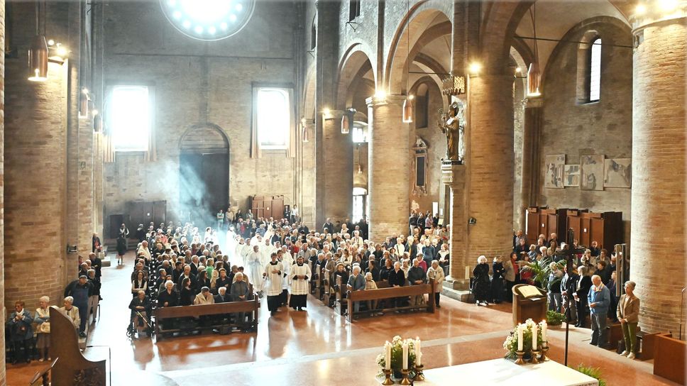 La celebrazione nella basilica cattedrale di Lodi del Giubileo diocesano dei nonni e degli anziani (Borella)
