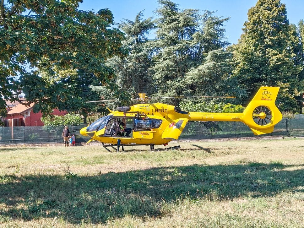 È intervenuto l’elicottero dell’Areu (archivio)