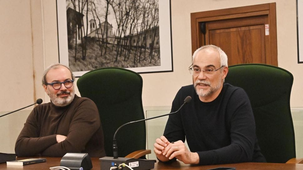 Da sinistra Fabio Francione e Marco Malvaldi