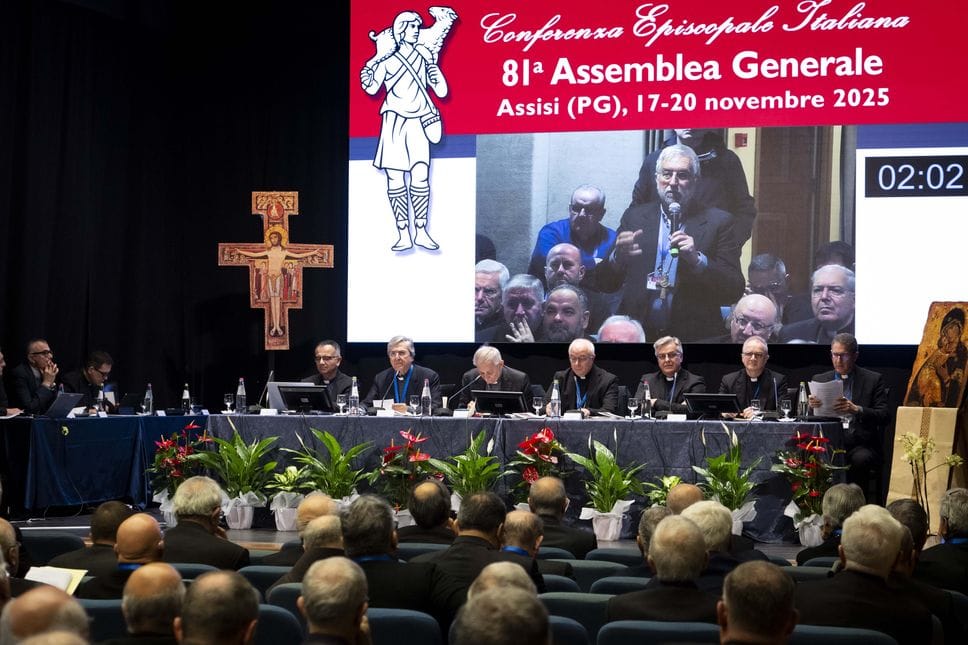 Assisi, 18 novembre 2025. Conferenza Episcopale Italiana Assemblea generale della Cei, lavori di gruppo.