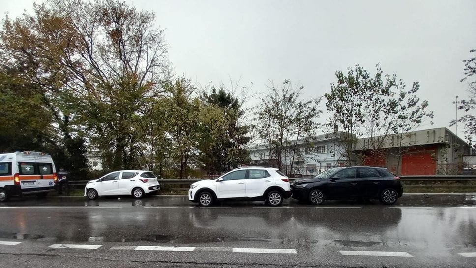 Le macchine coinvolte nel tamponamento (Cuti)