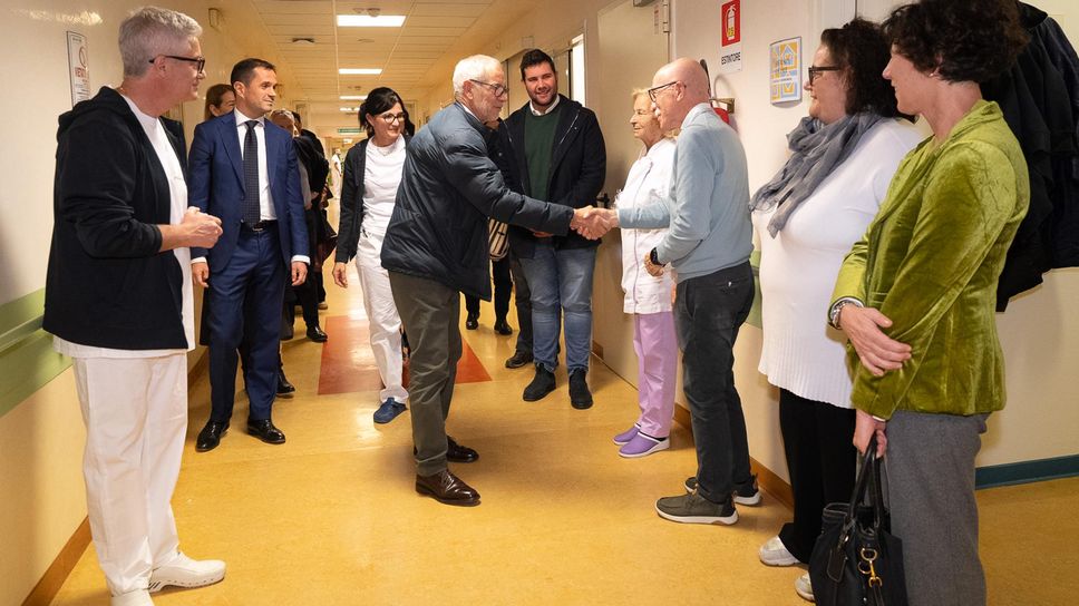 L’hospice di Casale durante la visita dell’assessore regionale Guido Bertolaso