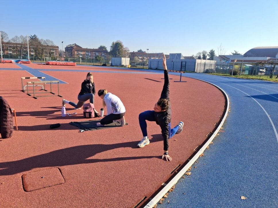 Scotti con la campionessa europea Kaczmarek e sua sorella Alicja