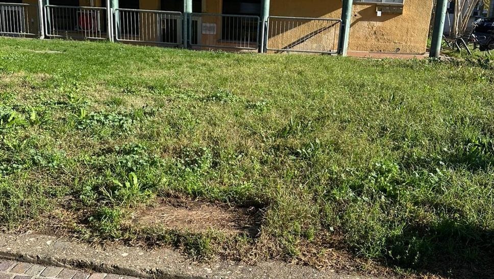 La zona da dove è  scomparso il monumento