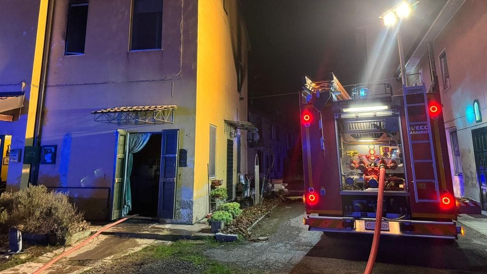 L’intervento dei vigili del fuoco a Retegno di Fombio