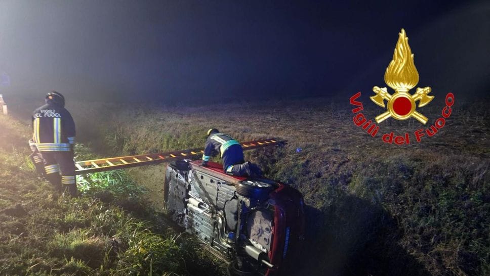 L’intervento dei vigili del fuoco a Cervignano