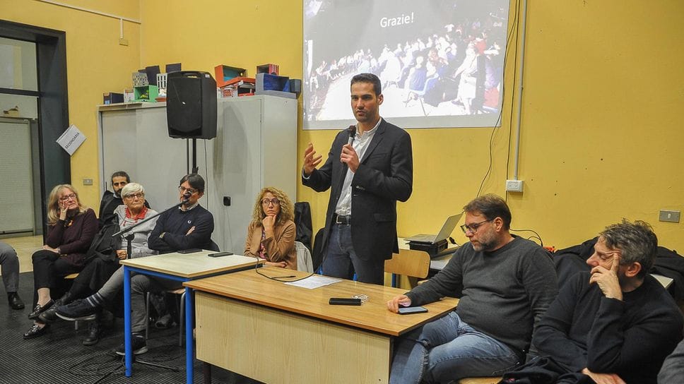 L’incontro alla scuola Ponte con la giunta guidata dal sindaco Andrea Furegato (Ribolini)