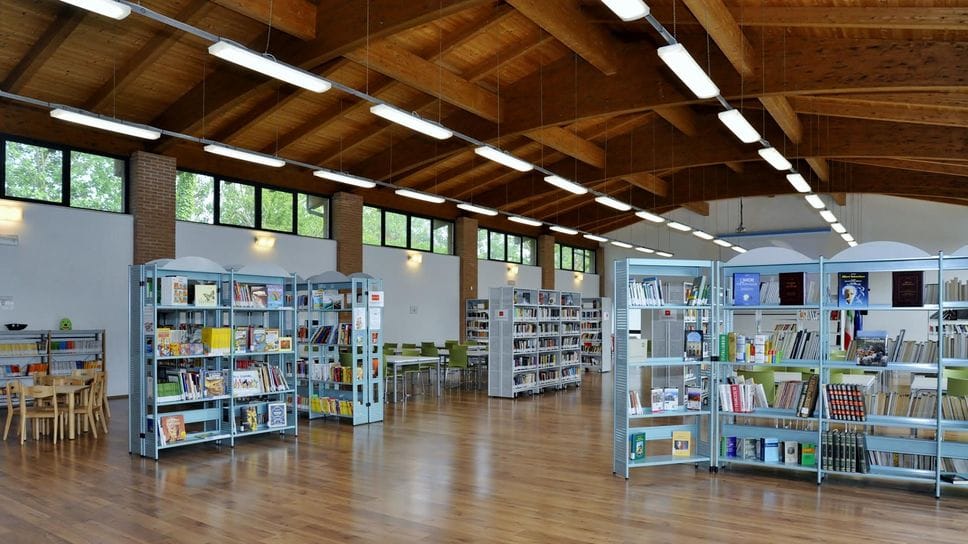 L’attuale sede della biblioteca nel parco Freud