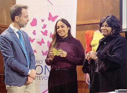 Il premio alla nostra giornalista Lucia Macchioni (Fornaroli)