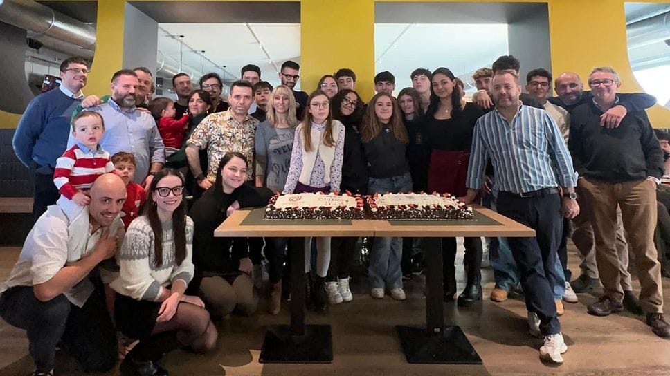 Un momento della festa alla Pergola per i 40 anni di attività e risultati di Sinergy