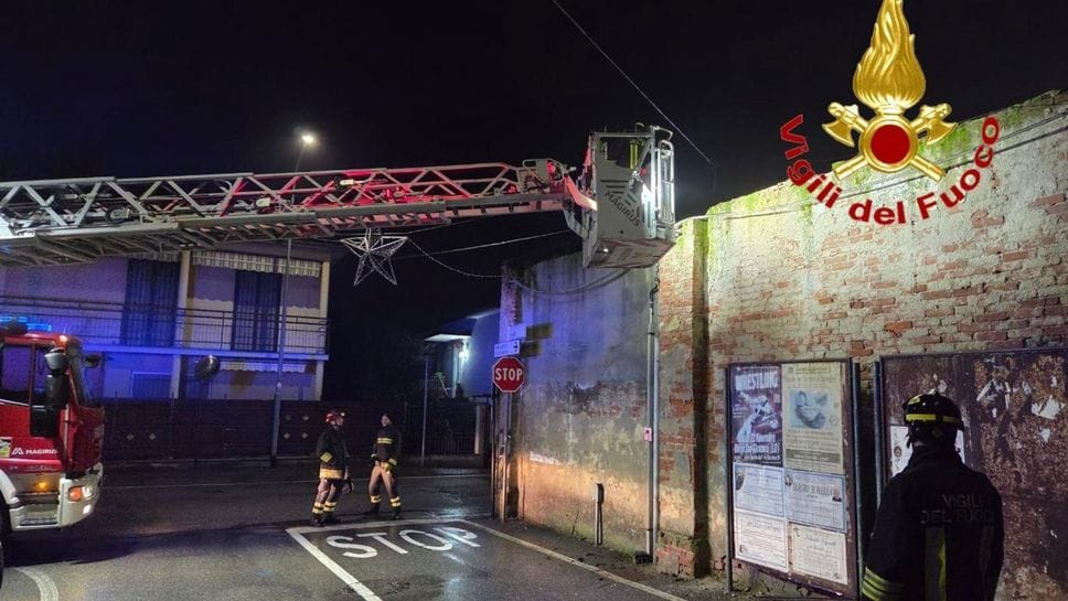 L’intervento dei Vigili del fuoco a Massalengo