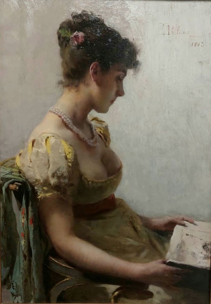 Eleuterio Pagliano, La lettrice, 1890
