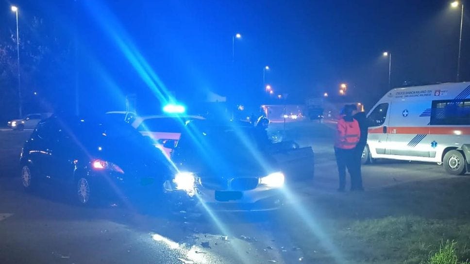 La scena di uno degli incidenti, a Vizzolo