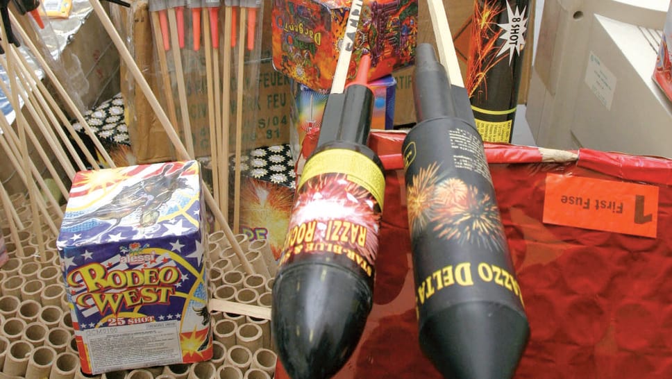 Fuochi d’artificio sequestrati dalla polizia (archivio)