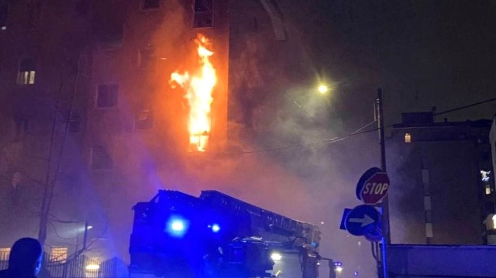 L’incendio scoppiato la sera del 26 dicembre in via Labriola