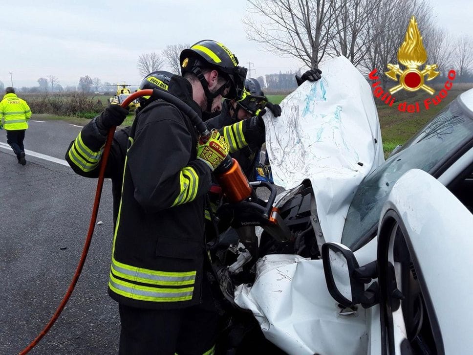 La messa in sicurezza dell'altro mezzo coinvolto, un Doblò
