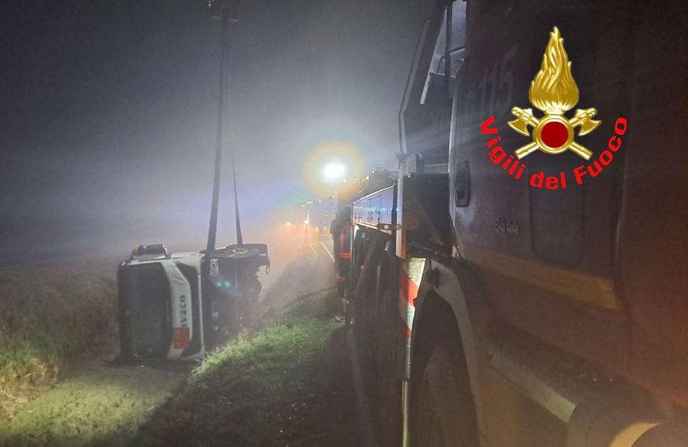 La cisterna volata nel fosso