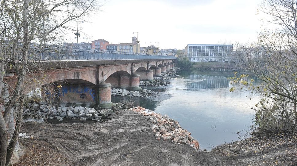 La zona del cantiere per la realizzazione della nuova arcata (RIbolini)