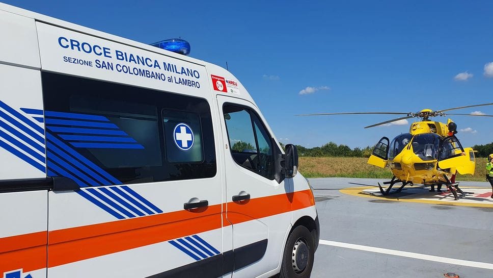 Sul posto è intervenuta la Croce Bianca di San Colombano