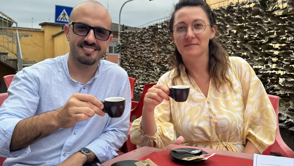 Il sindaco Luca Bertolotti e la giornalista Sara Gambarini Il sindaco Luca Bertolotti e la giornalista Sara Gambarini