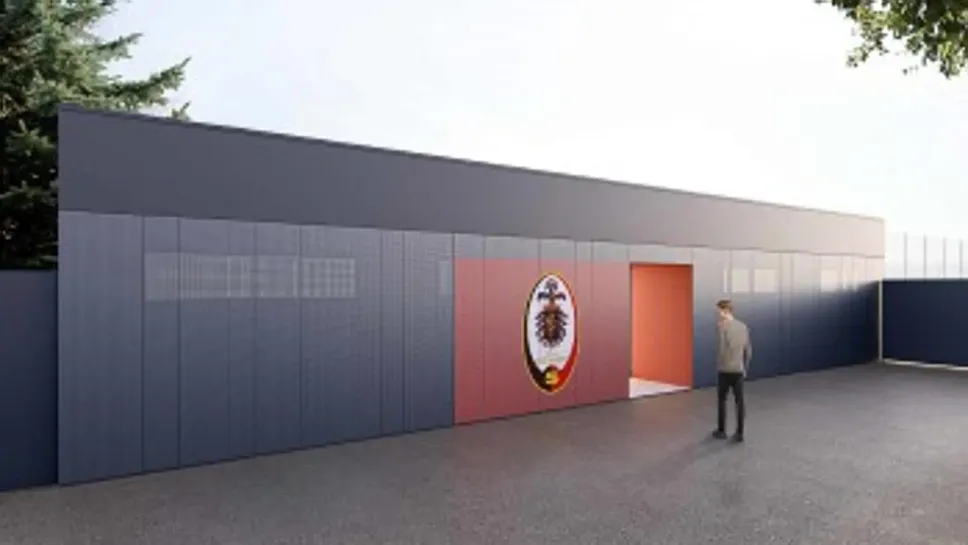 un rendering della futura struttura