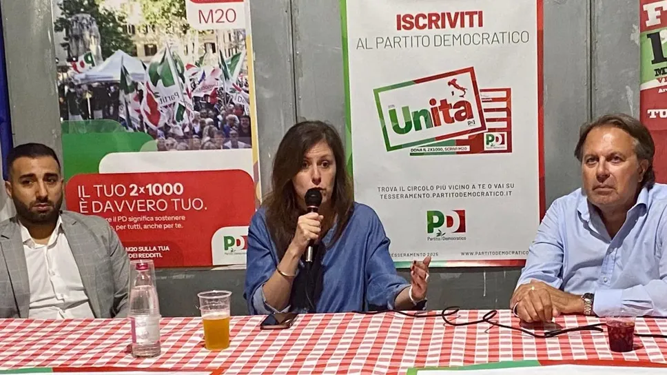 Da sinistra, Abdullah Badinjki, Chiara Braga e Ugo Vecchiarelli Da sinistra, Abdullah Badinjki, Chiara Braga e Ugo Vecchiarelli
