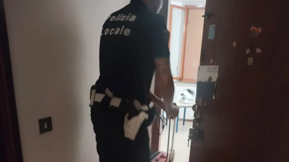 L’intervento della polizia locale di San Donato Milanese