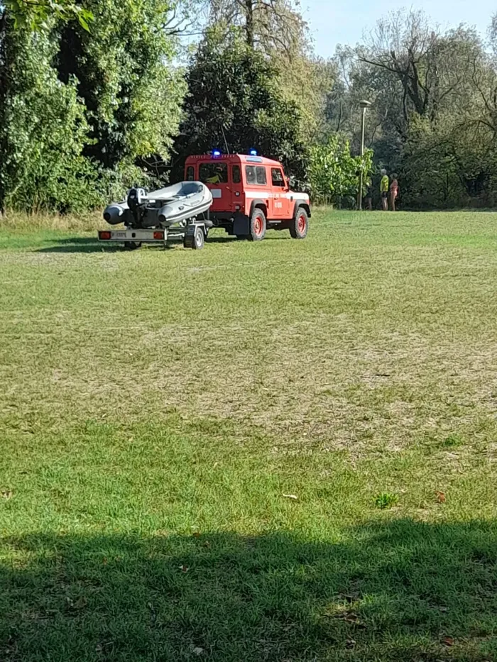 Un mezzo dei vigili del fuoco al Belgiardino