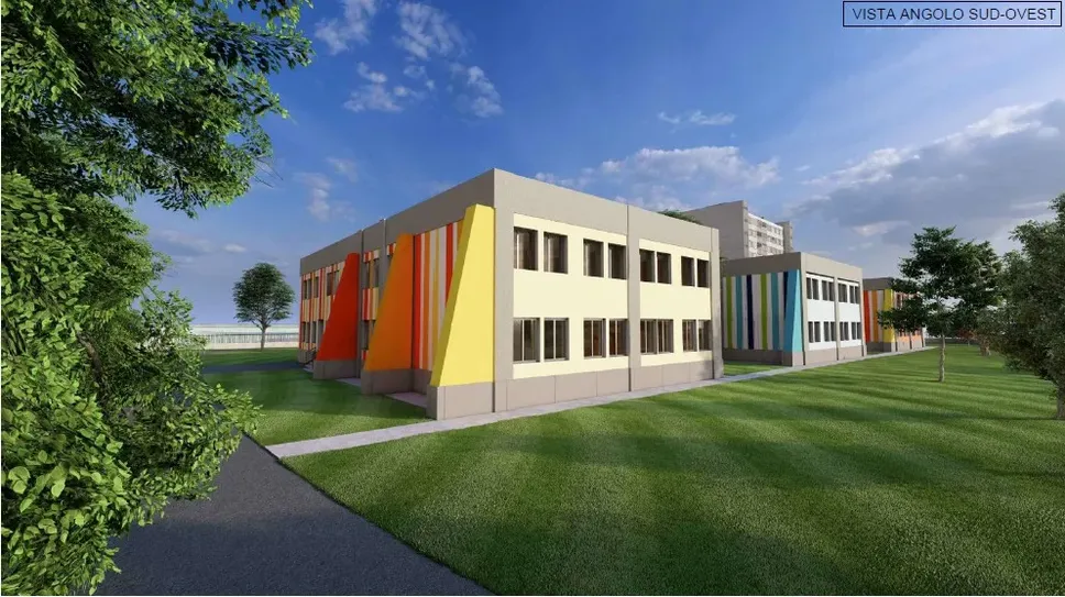 San Donato, rendering futura scuola D’Acquisto