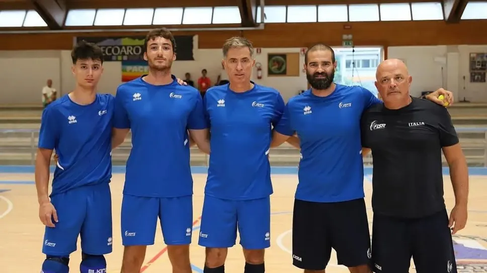 Da sinistra Monticelli, Gorla, Bresciani, Barozzi e Verdelli. Foto Vanelli Da sinistra Monticelli, Gorla, Bresciani, Barozzi e Verdelli. Foto Vanelli