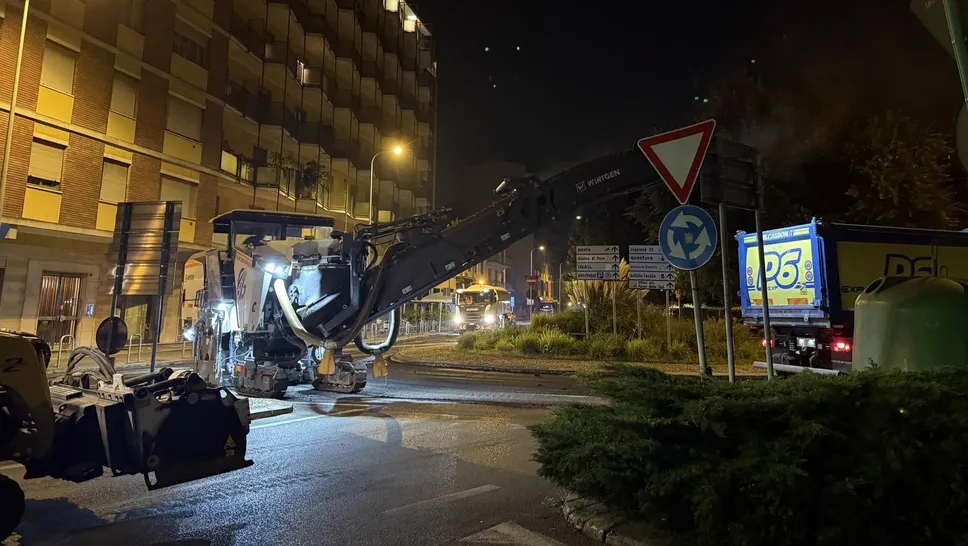 I lavori in viale Agnelli I lavori in viale Agnelli