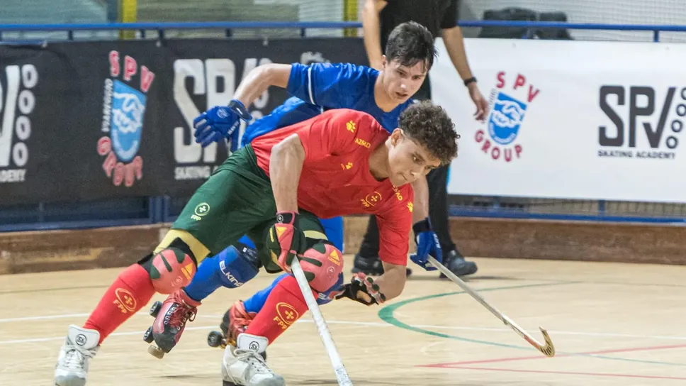 Monticelli in pista contro il Portogallo (foto World Skate) Monticelli in pista contro il Portogallo (foto World Skate)