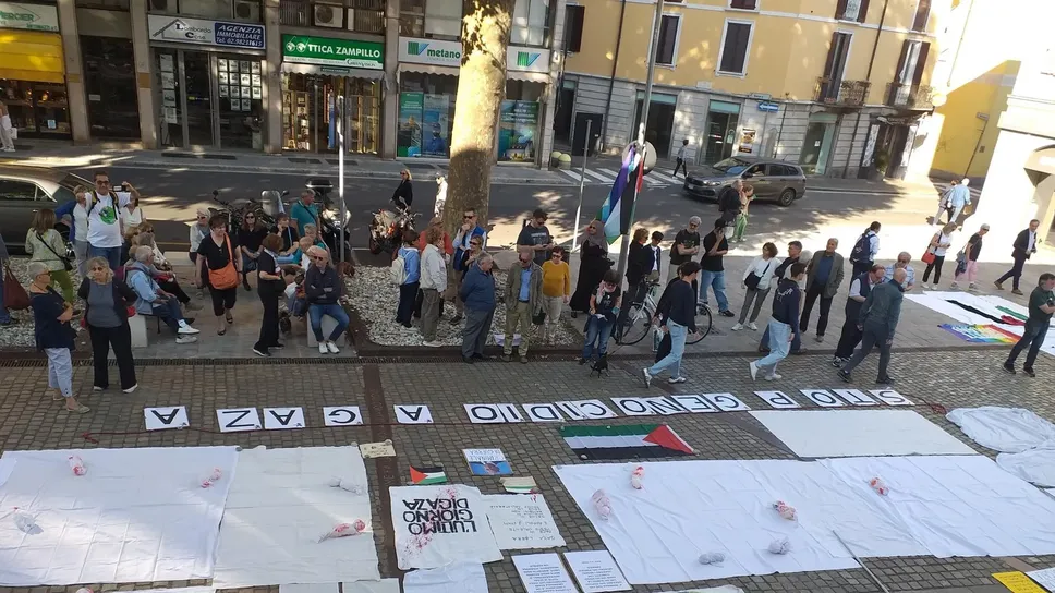 Una delle manifestazioni di solidarietà per contestare gli orrori nella striscia di Gaza Una delle manifestazioni di solidarietà per contestare gli orrori nella striscia di Gaza