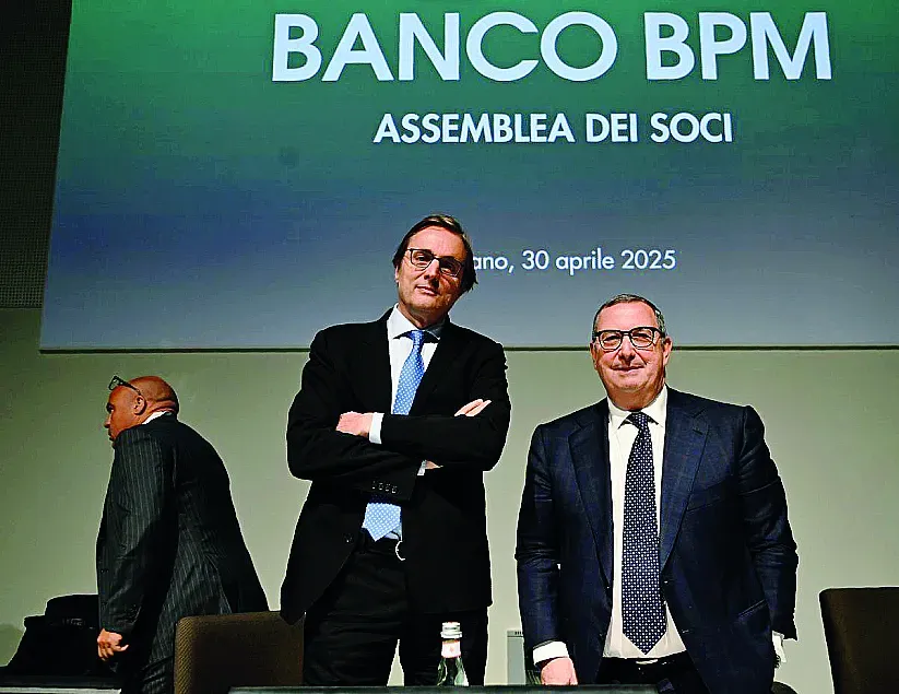 Massimo Tononi e Giuseppe Castagna, rispettivamente presidente e ad del Banco Bpm Massimo Tononi e Giuseppe Castagna, rispettivamente presidente e ad del Banco Bpm