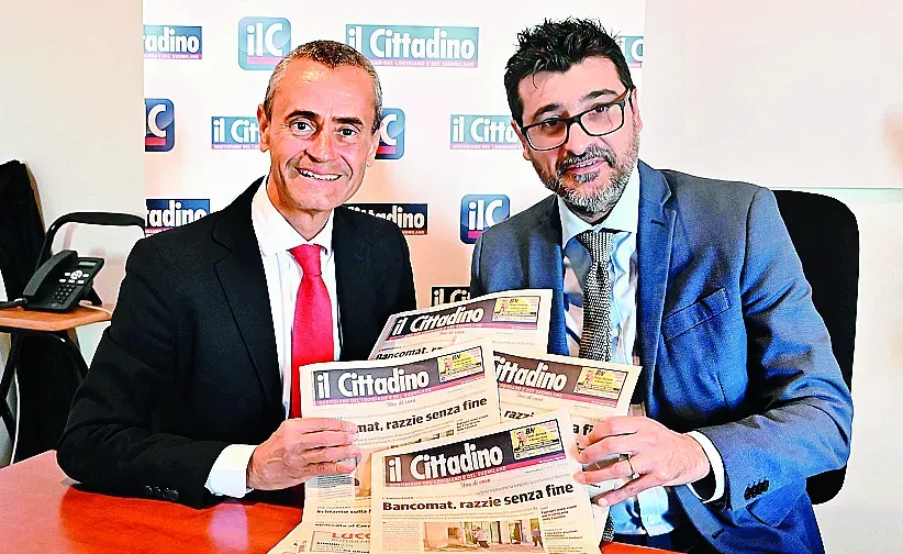 In redazione il docente universitario Filippo Poletti con il direttore del “Cittadino” Lorenzo Rinaldi (Borella) In redazione il docente universitario Filippo Poletti con il direttore del “Cittadino” Lorenzo Rinaldi (Borella)