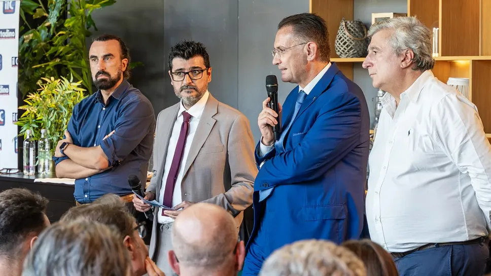 I relatori del momento introduttivo dell’evento (da sinistra Roberto Zintl, Lorenzo Rinaldi, Fabrizio Periti e Davide Lardera)