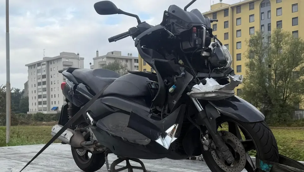Lo scooter coinvolto nell’incidente